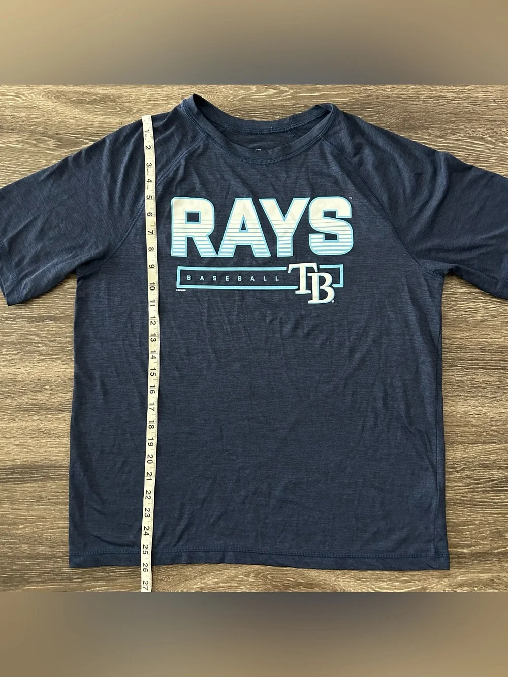 Tampa Bay Rays Navy Dark Blue Shirt Men’s L TB Baseball Graphic Athletic Workout